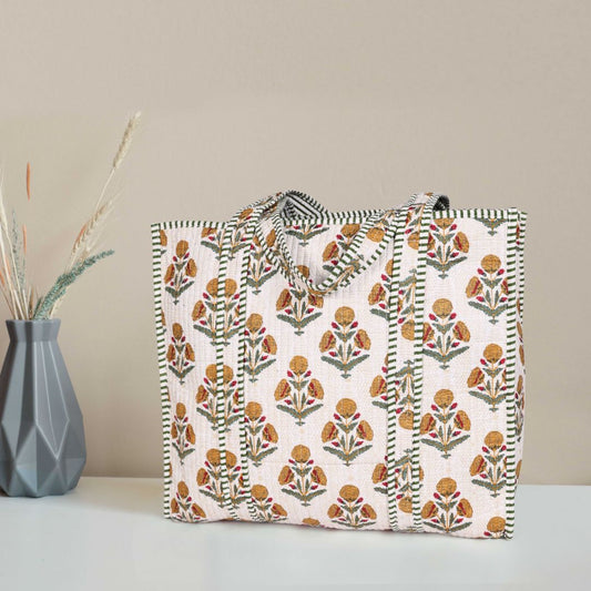 Quilted Cotton  Tote Bags - Floral