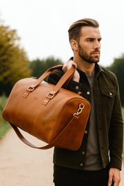 The Classic Vintage Tan Leather Duffle Bag – Timeless Craftsmanship for Modern Journeys