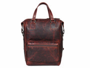 handcrafted men’s leather backpack in tan