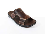 Handmade Kolhapuri leather chappals for men – Cabrini
Brown leather slippers with cushioned footbed
Anti-slip bottom on traditional Indian chappals
