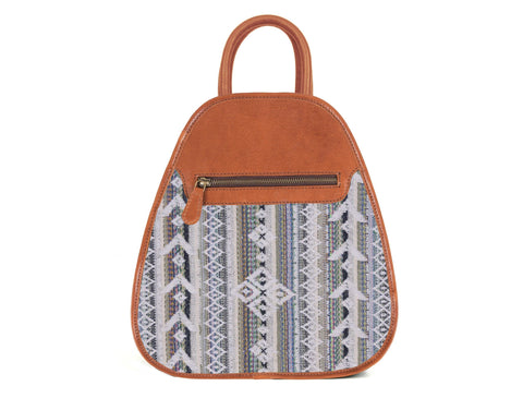 Hampshire Backpack Jacquard with Leather - Tan