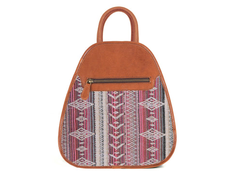 Hampshire Backpack Jacquard with Leather - Tan