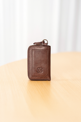 The Urban Edge Zippered Leather ID Card Holder