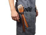 Turin Waxed Canvas Apron - Ash Grey