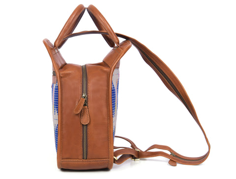 Hampshire Backpack Jacquard with Leather - Tan