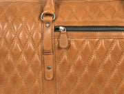 Cabrini 20-Inch Quilted Leather Duffle Bag – Luxury Weekender & Travel Bag for Men and Women ✨ Storytelling Product Description