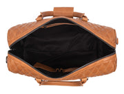 Cabrini 20-Inch Quilted Leather Duffle Bag – Luxury Weekender & Travel Bag for Men and Women ✨ Storytelling Product Description