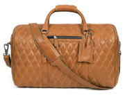 Cabrini 20-Inch Quilted Leather Duffle Bag – Luxury Weekender & Travel Bag for Men and Women ✨ Storytelling Product Description