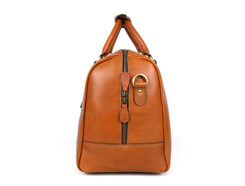 Taranto Leather Weekender Bag - Chestnut