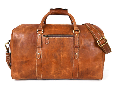 Taranto Leather Weekender Bag - Gingerbread