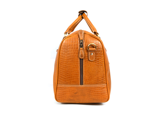 Taranto Leather Weekender Bag  - Sulfur Tan