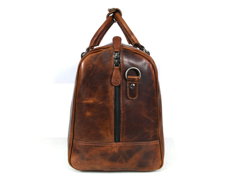 Taranto Leather Weekender Bag  - NY Brown