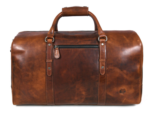 Taranto Leather Weekender Bag  - NY Brown