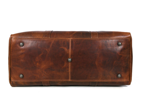 Taranto Leather Weekender Bag  - NY Brown