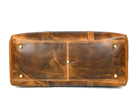 Taranto Leather Weekender Bag  - Hickory