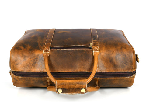 Taranto Leather Weekender Bag  - Hickory