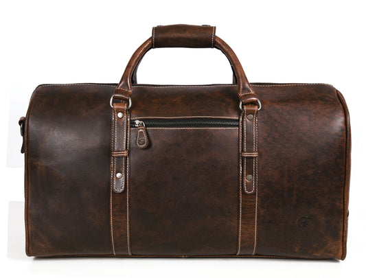 Taranto Leather Weekender Bag  - Cedar