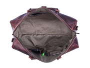 Full Grain Leather Weekender Bag – Hickory Brown
