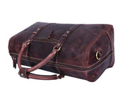 Full Grain Leather Weekender Bag – Hickory Brown