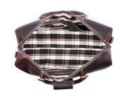 Full Grain Leather Weekender Combo – Walnut Brown