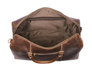 Full Grain Leather Weekender Bag – Walnut Brown