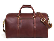 Full Grain Leather Weekender Combo – Pecan Brown