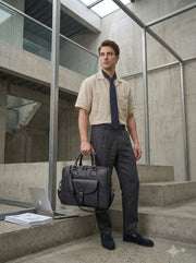 Blackstone Leather Briefcase – Black Leather Laptop & Office Work Bag
