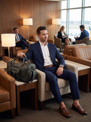 Premium Leather Convertible Travel Duffel Bag