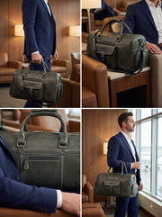Premium Leather Convertible Travel Duffel Bag