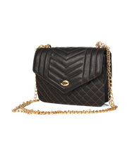 CABRINI Noir – Classic Black Quilted Shoulder Bag