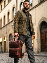 Full Grain Leather Backpack Loom Edition Handcrafted Utility