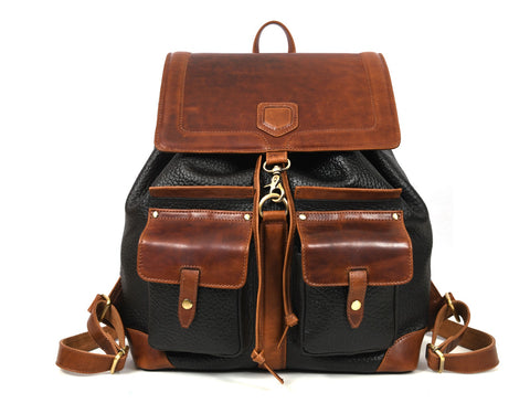 Premium Genuine Leather Backpack – Vintage Style, Spacious, Durable, Travel & Everyday Use