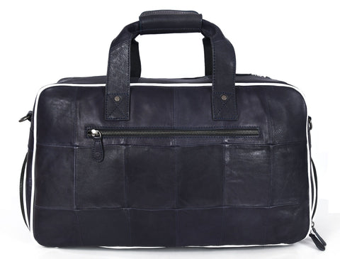 Brooks Leather Duffle Bag - Royal Blue (Upcycled Leather Collection)