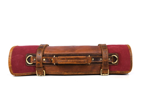 Marchena Canvas Knife Roll - Raspberry