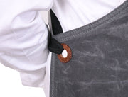 Turin Waxed Canvas Apron – Porpoise Grey