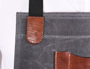 Turin Waxed Canvas Apron – Porpoise Grey