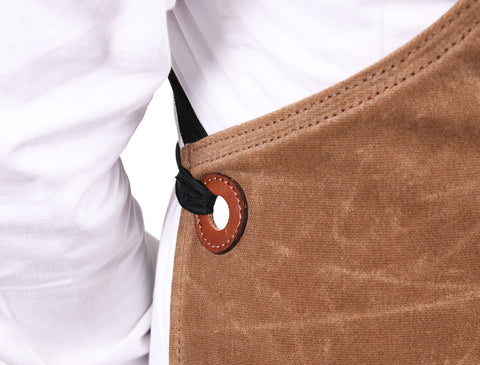 Turin Waxed Canvas Apron - Tawny Brown