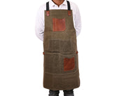 Turin Waxed Canvas Apron – Pickle Green