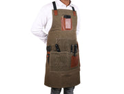 Turin Waxed Canvas Apron – Pickle Green