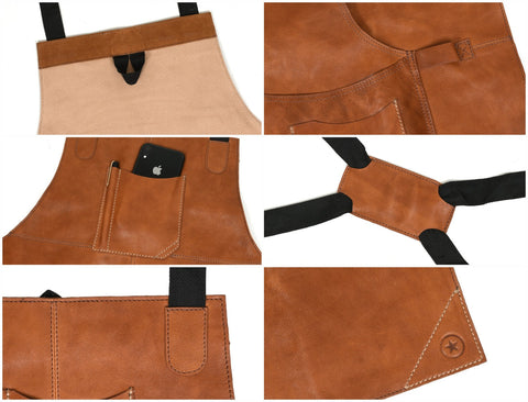 Manresa Leather Apron - Caramel Brown