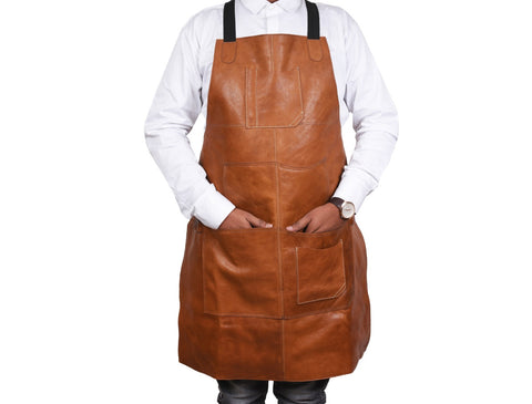 Manresa Leather Apron - Caramel Brown