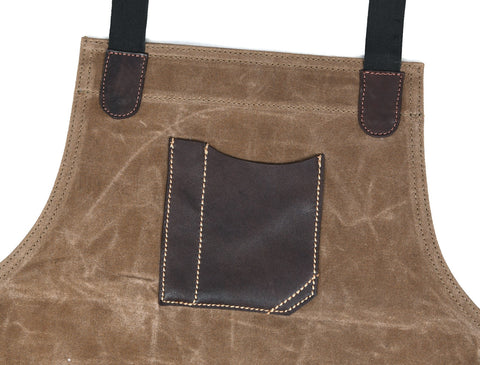 Turin Waxed Canvas Apron - Olive