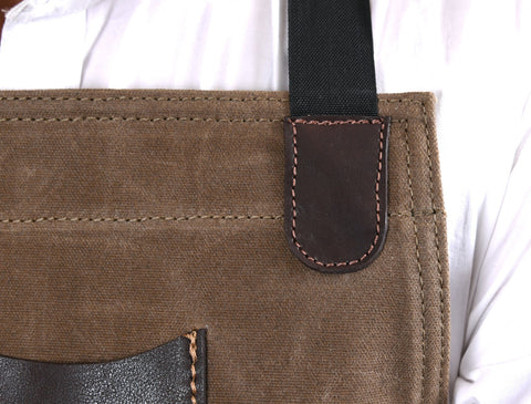 Turin Waxed Canvas Apron - Olive