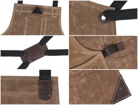 Turin Waxed Canvas Apron - Olive