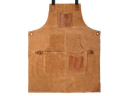 Serena Suede Apron – Tawny Brown Luxury Edition