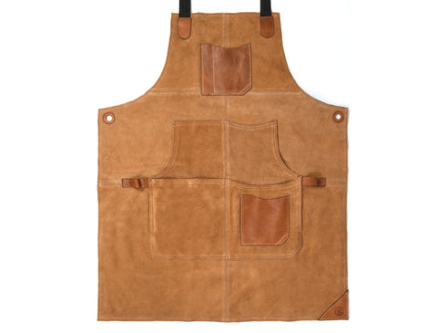 Serena Suede Apron - Tawny Brown