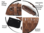 Arctic Blade Quilted Leather Knife Roll - Sienna - Cabrini - Elegance Perfected