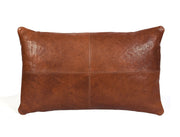 Arizona Leather Pillow Cover - Brown - Cabrini - Elegance Perfected