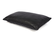 Arizona Leather Pillow Cover - Raven Black - Cabrini - Elegance Perfected