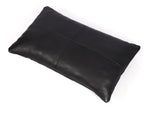 Arizona Leather Pillow Cover - Raven Black - Cabrini - Elegance Perfected